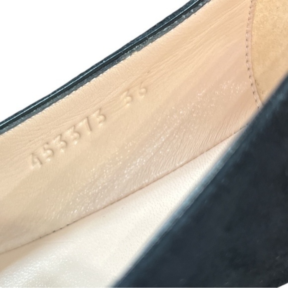 GUCCI Marmont GG Black Suede Fringe Loafer Flats Size 36 NWOB - Picture 6 of 8